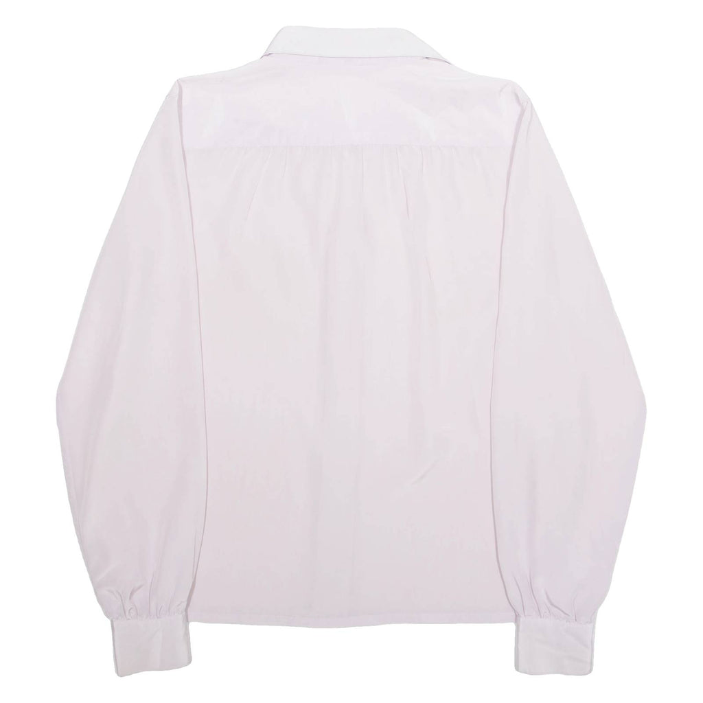 VALENTINE Womens Blouse Purple Collared Long Sleeve M