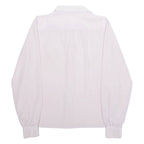 VALENTINE Womens Blouse Purple Collared Long Sleeve M