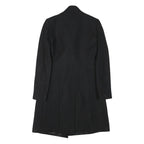 ZARA WOMAN Womens Black Wool Blend Button Jacket XS Plain Elegant Tailored Fit