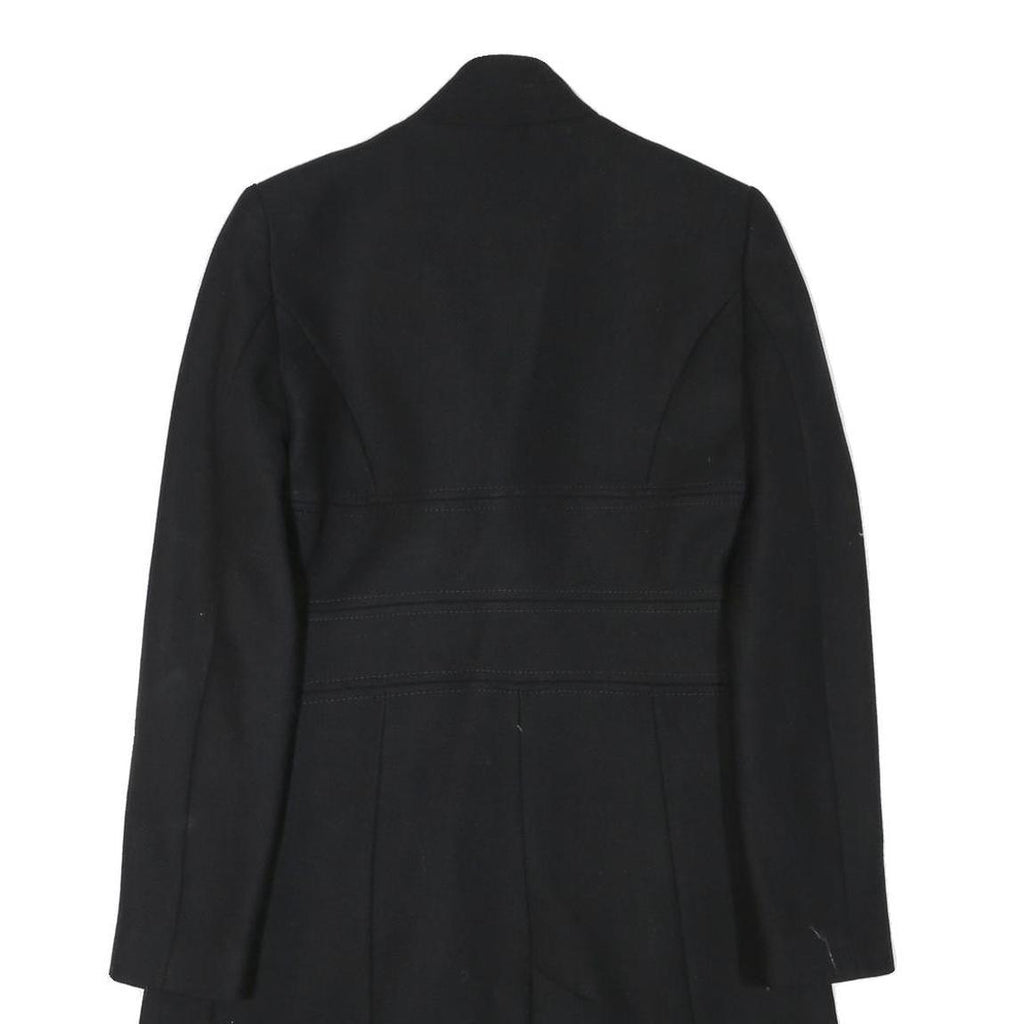 ZARA WOMAN Womens Black Wool Blend Button Jacket XS Plain Elegant Tailored Fit