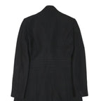 ZARA WOMAN Womens Black Wool Blend Button Jacket XS Plain Elegant Tailored Fit