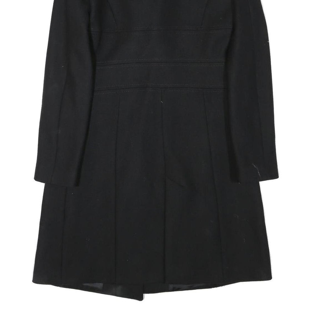 ZARA WOMAN Womens Black Wool Blend Button Jacket XS Plain Elegant Tailored Fit