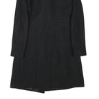 ZARA WOMAN Womens Black Wool Blend Button Jacket XS Plain Elegant Tailored Fit