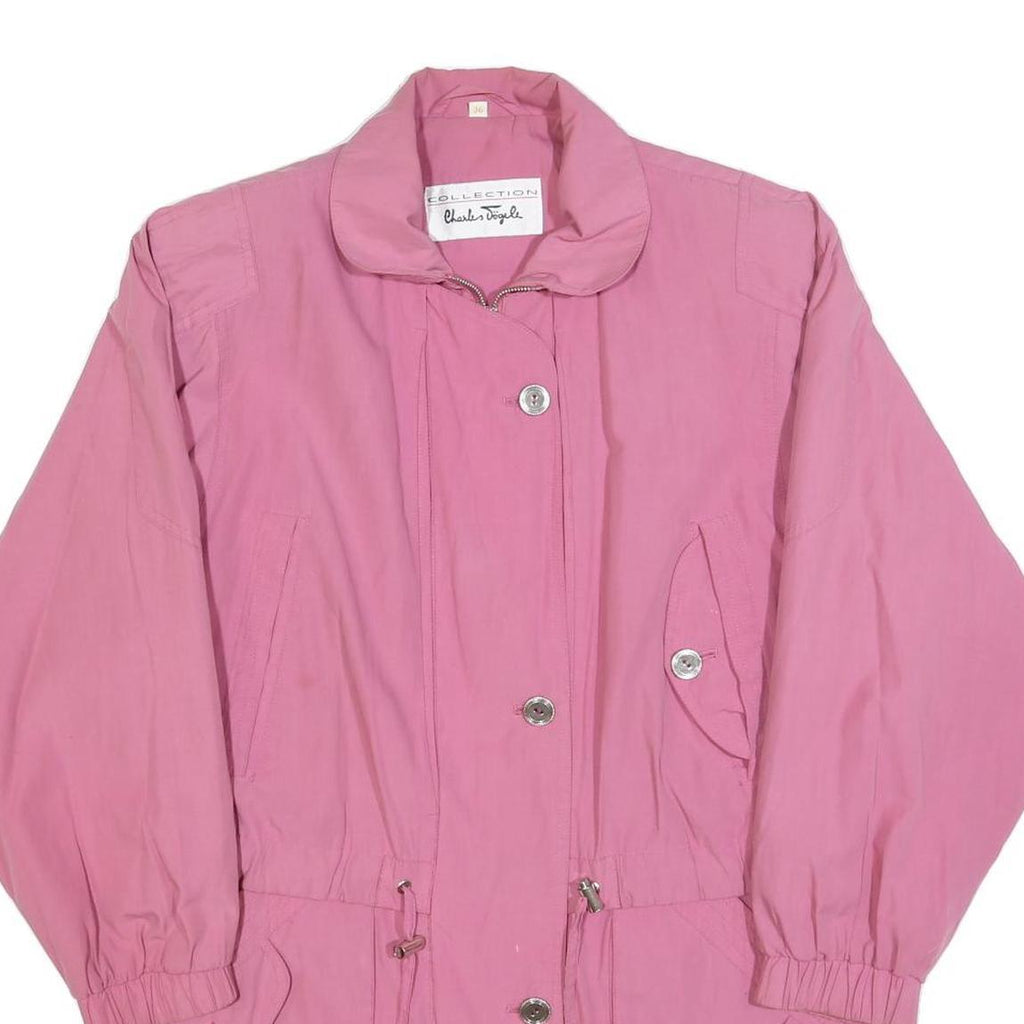CHARLES VOGELE Womens Pink Jacket M Polyester Blend Plain Zip Long Sleeve