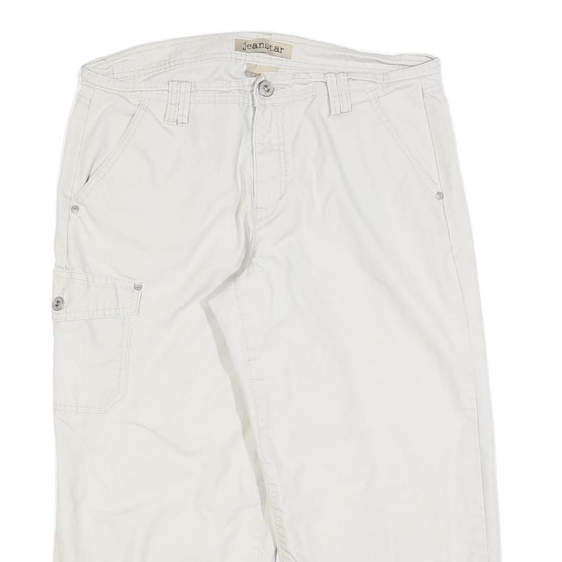 JEANSTAR Womens Shorts White Casual Cargo Cotton Blend M W32