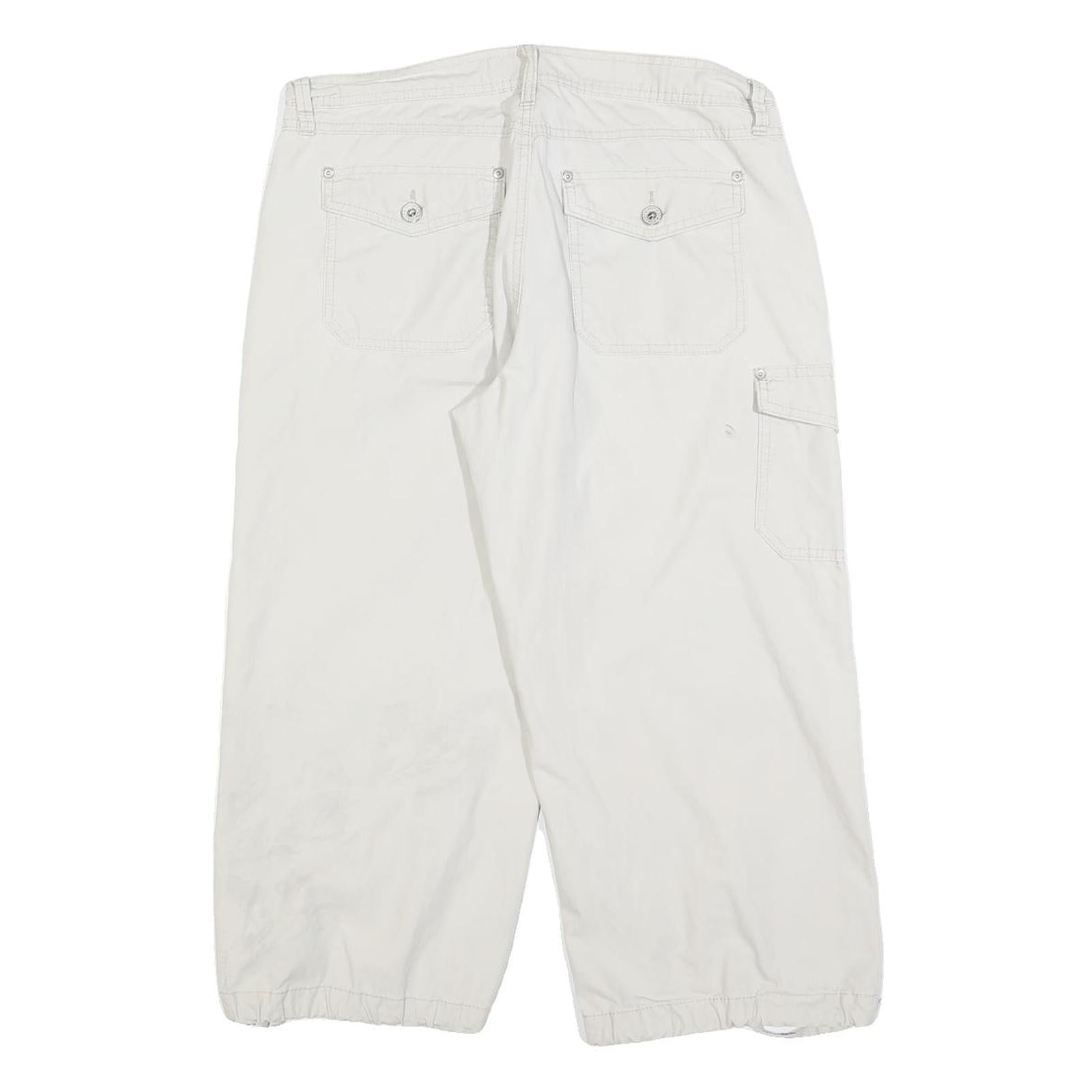 JEANSTAR Womens Shorts White Casual Cargo Cotton Blend M W32