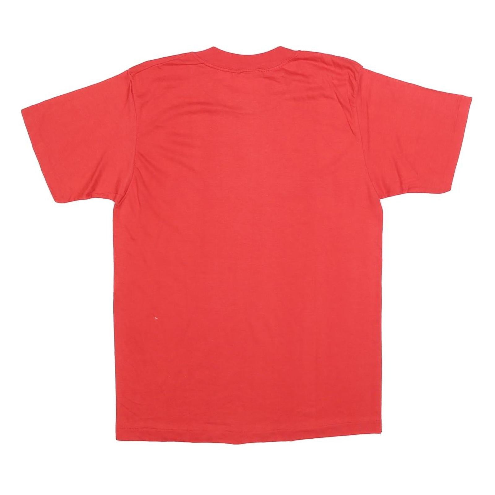 SWINGSTER Womens Red Armstrong Tires Graphic T-Shirt L Short Sleeve Crew Neck