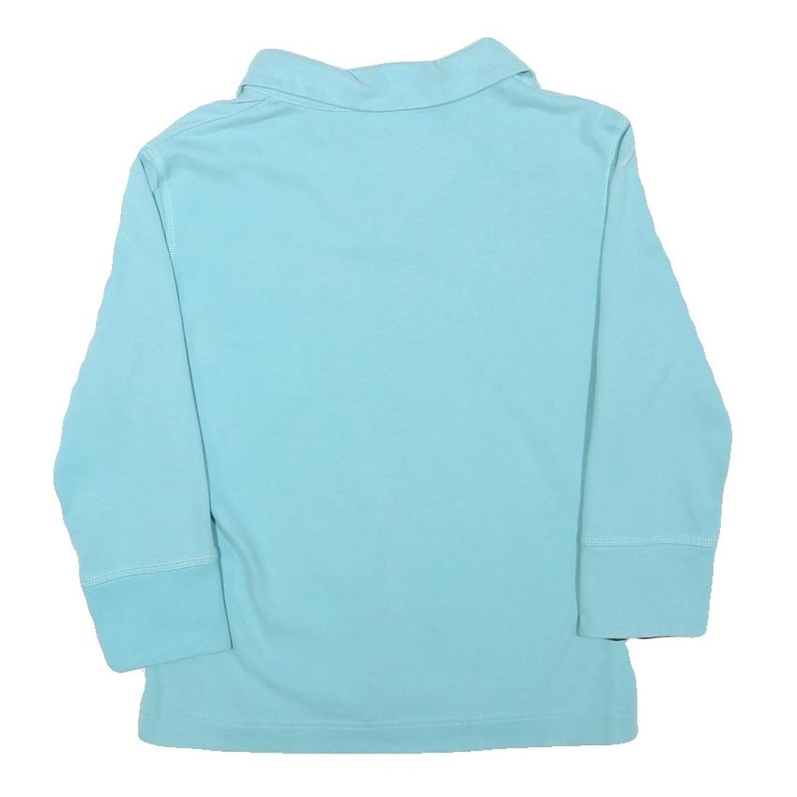 HELLY HANSEN Womens Blue Cotton Blend V-Neck Sweatshirt S Casual Comfort