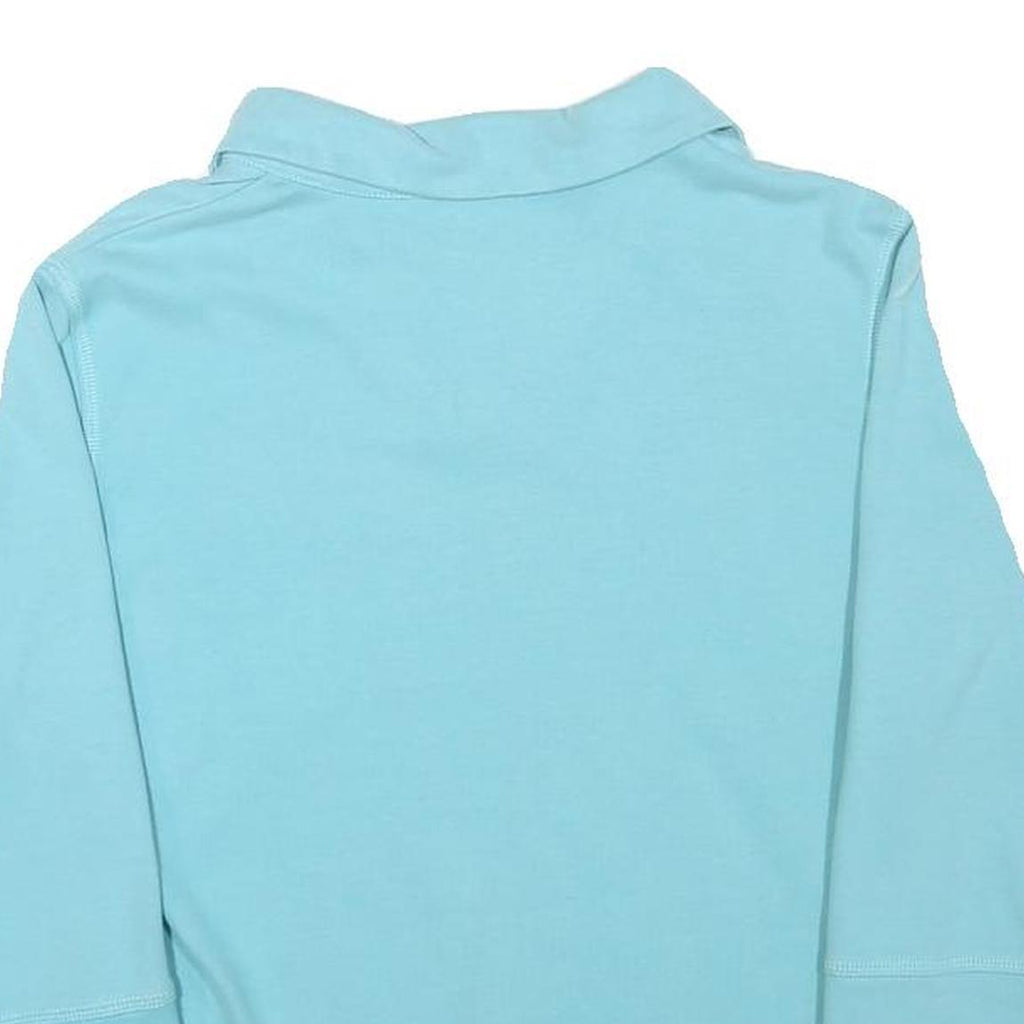 HELLY HANSEN Womens Blue Cotton Blend V-Neck Sweatshirt S Casual Comfort
