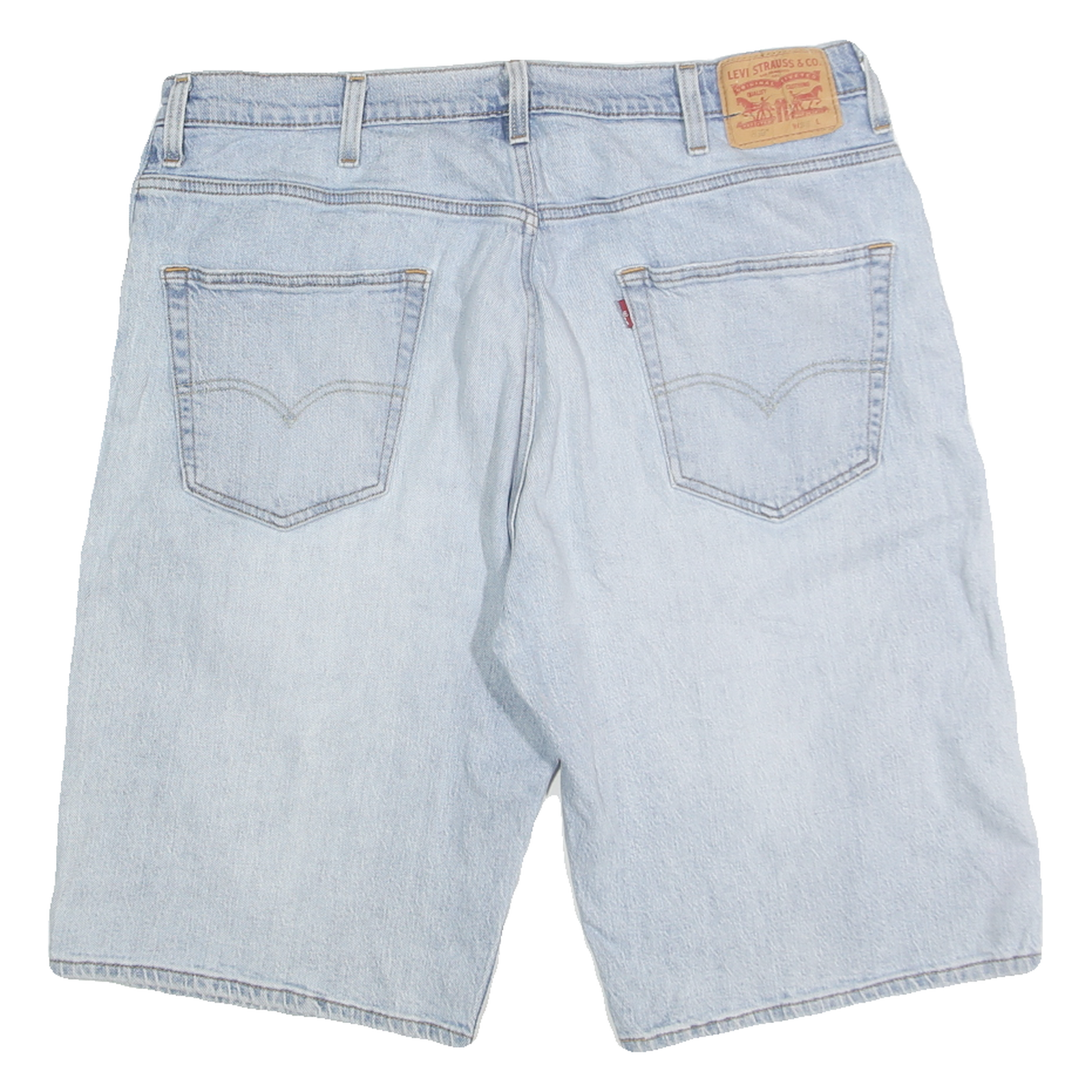 LEVI'S Mens Denim Blue Casual Shorts XL W38 Cotton Blend Classic Fit Pocketed