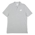 NIKE Mens Grey Short Sleeve Plain L Cotton Polo Shirt Casual Sportswear