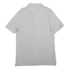 NIKE Mens Grey Short Sleeve Plain L Cotton Polo Shirt Casual Sportswear