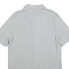 NIKE Mens Grey Short Sleeve Plain L Cotton Polo Shirt Casual Sportswear