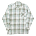 MARSUM Mens White & Green Check Shirt L Cotton Blend Casual Long Sleeve