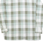 MARSUM Mens White & Green Check Shirt L Cotton Blend Casual Long Sleeve