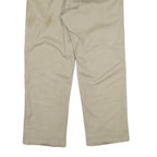DICKIES Mens Cotton Beige Regular Fit Straight Leg Trousers W36 L29 Workwear