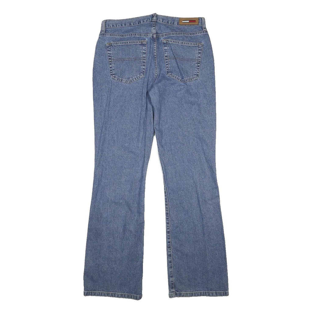 TOMMY HILFIGER Womens Blue Regular Fit Bootcut Denim Jeans W32 L31 Button