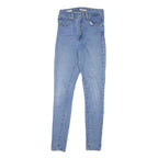 LEVI'S Womens Slim Fit Light Blue Denim Skinny Jeans W24 L30 Zip Cotton Blend
