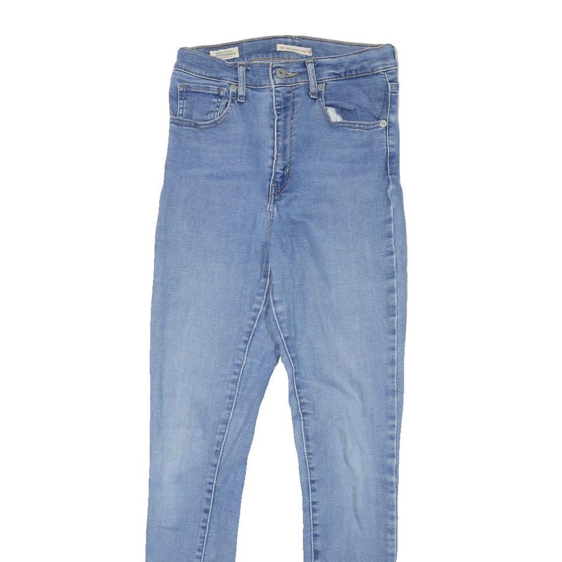 LEVI'S Womens Slim Fit Light Blue Denim Skinny Jeans W24 L30 Zip Cotton Blend