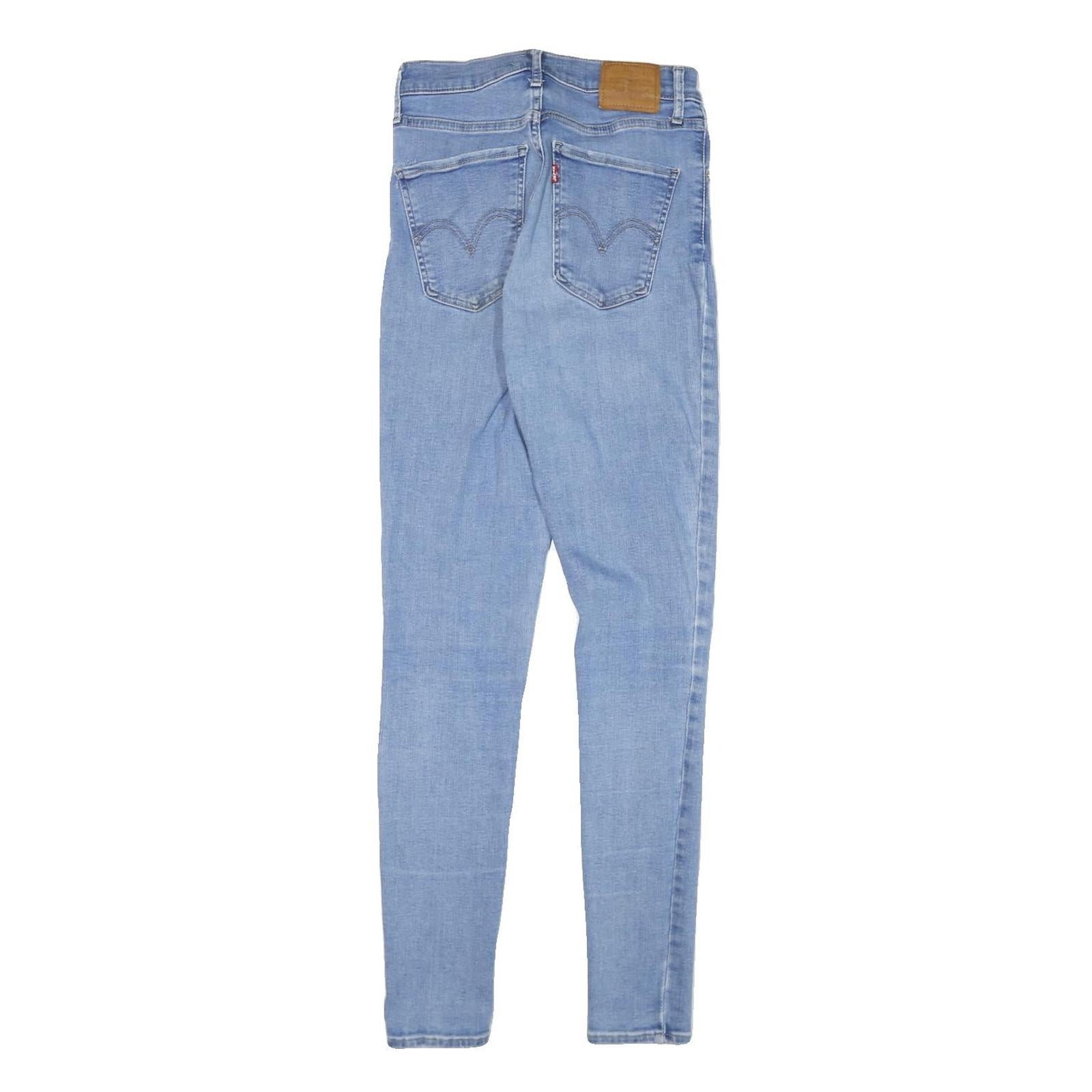 LEVI'S Womens Slim Fit Light Blue Denim Skinny Jeans W24 L30 Zip Cotton Blend