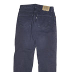 LEVI'S Mens Regular Navy Blue Cotton Blend Button Trousers W30 L28 Casual