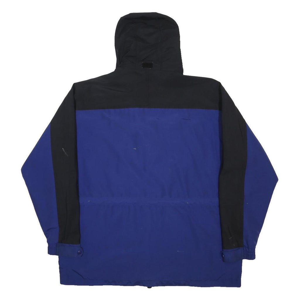 CARHARTT Mens Blue & Black Woven Zip Jacket XL Hooded Workwear Outdoor