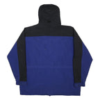 CARHARTT Mens Blue & Black Woven Zip Jacket XL Hooded Workwear Outdoor