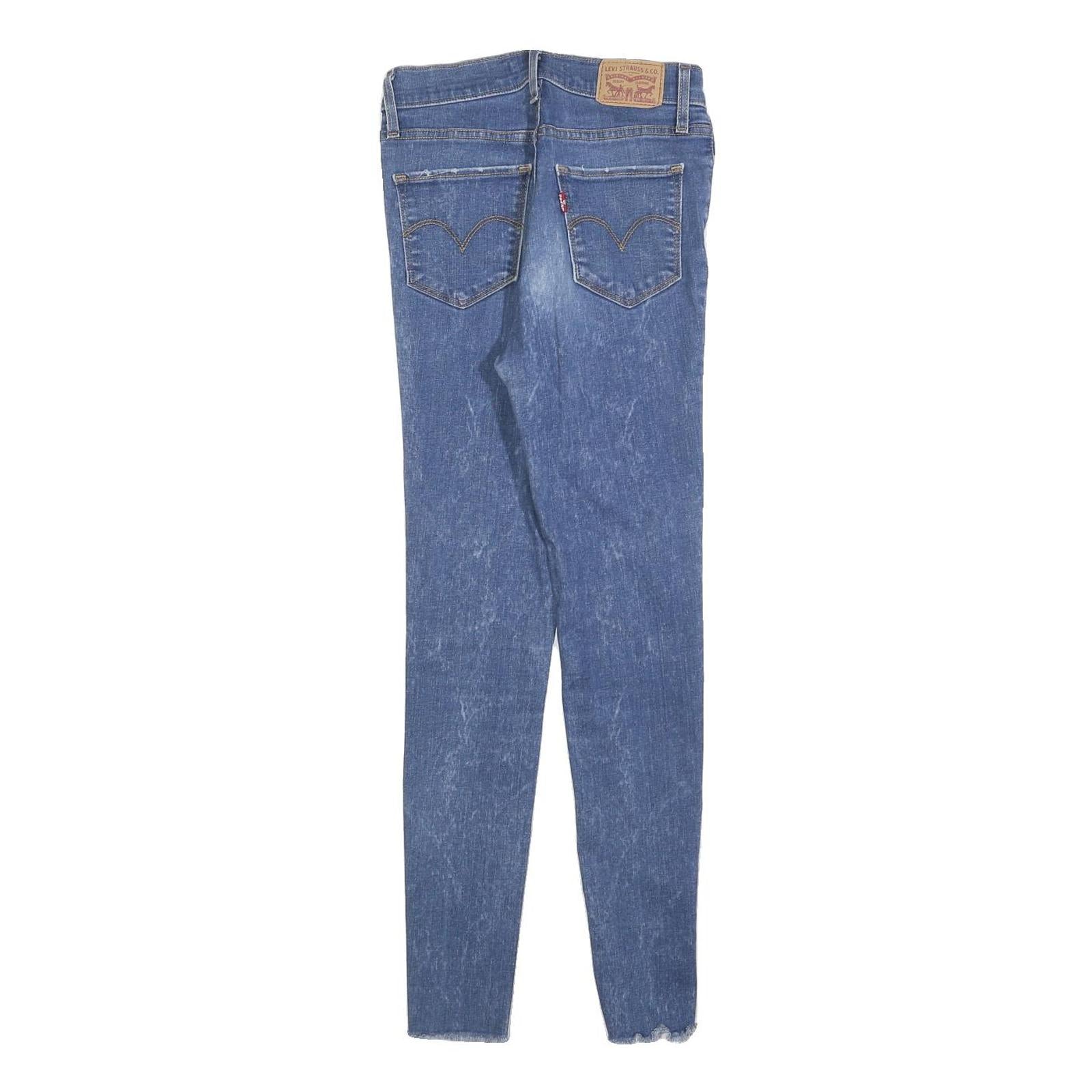 LEVI'S 720 Womens Jeans Blue Slim Skinny Denim Medium W25 L27 Stretch Zip Fly