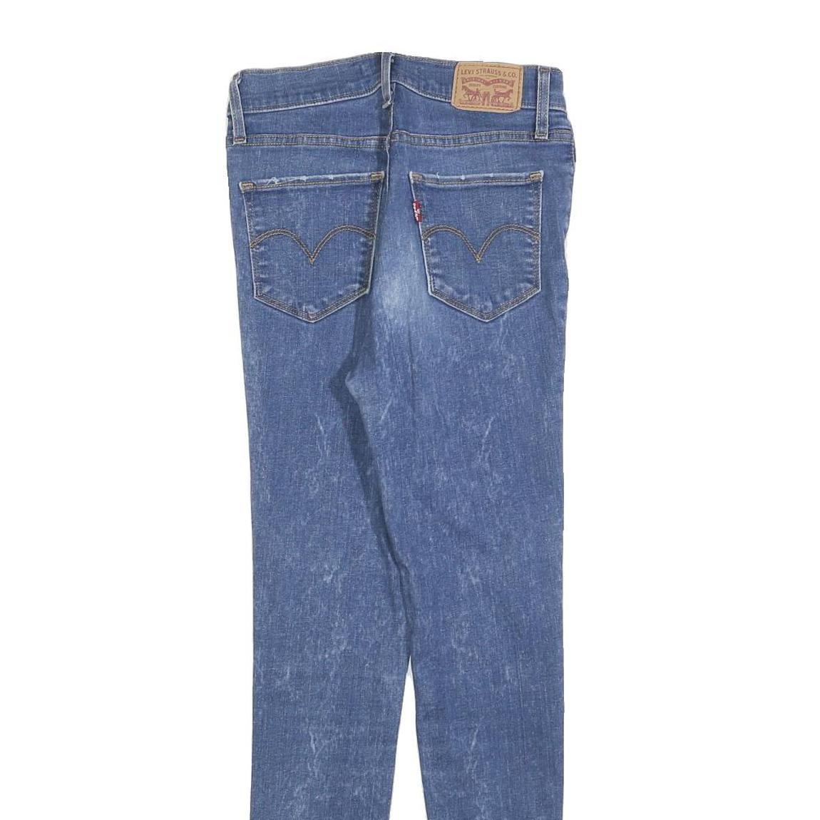 LEVI'S 720 Womens Jeans Blue Slim Skinny Denim Medium W25 L27 Stretch Zip Fly