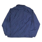 MIDWEST TRADERS Mens Navy Blue Nylon Button Jacket M Plain Casual Outerwear