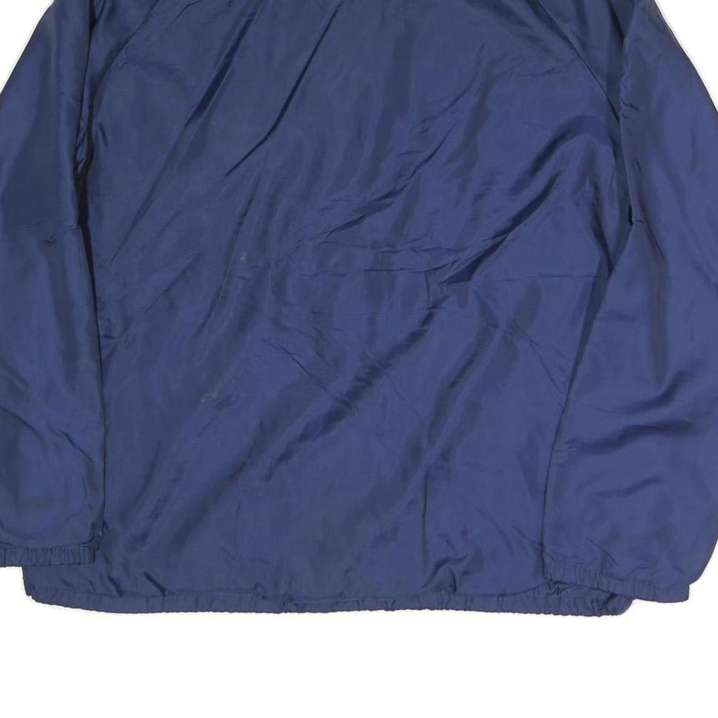 MIDWEST TRADERS Mens Navy Blue Nylon Button Jacket M Plain Casual Outerwear