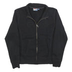 FILA Womens Black Zip Jacket S Cotton Blend Plain Casual Sportswear Sweatshirt