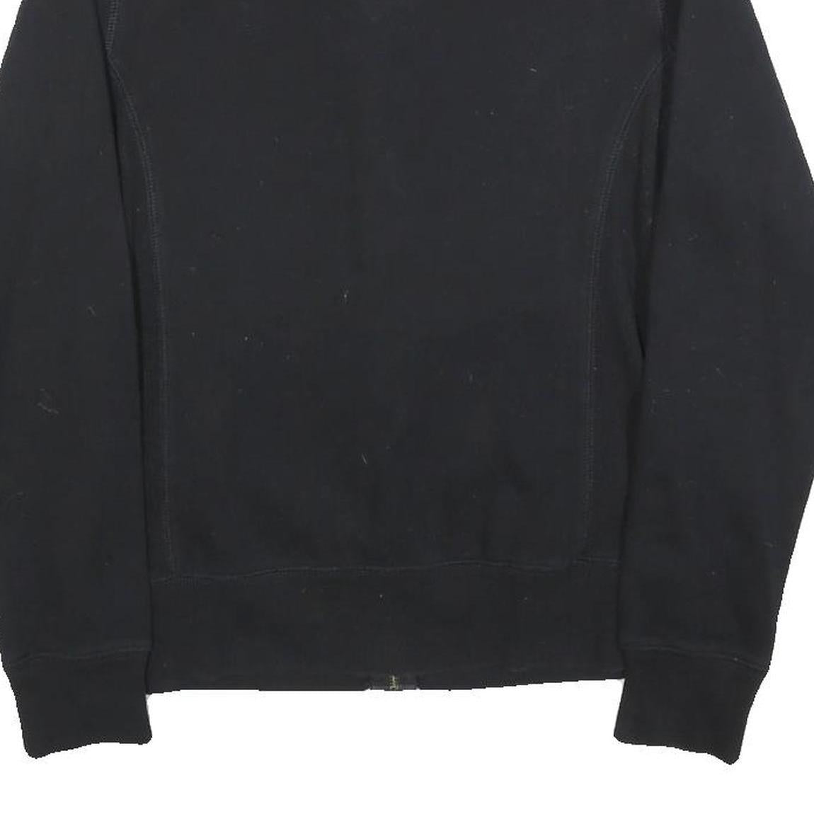 FILA Womens Black Zip Jacket S Cotton Blend Plain Casual Sportswear Sweatshirt