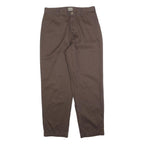 RIDERS Womens Cotton Blend Brown Regular Leg Trousers W30 L28 Casual Style Zip