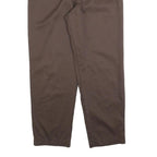 RIDERS Womens Cotton Blend Brown Regular Leg Trousers W30 L28 Casual Style Zip