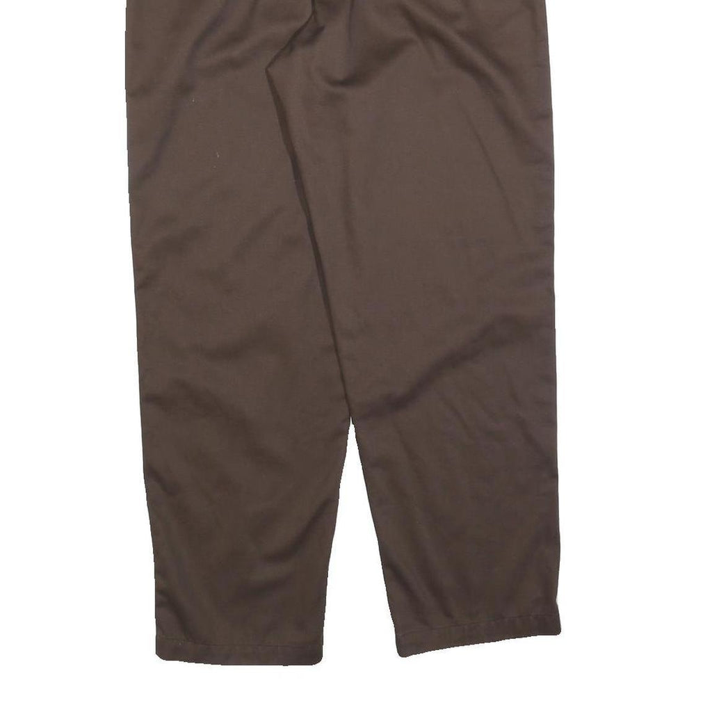 RIDERS Womens Cotton Blend Brown Regular Leg Trousers W30 L28 Casual Style Zip