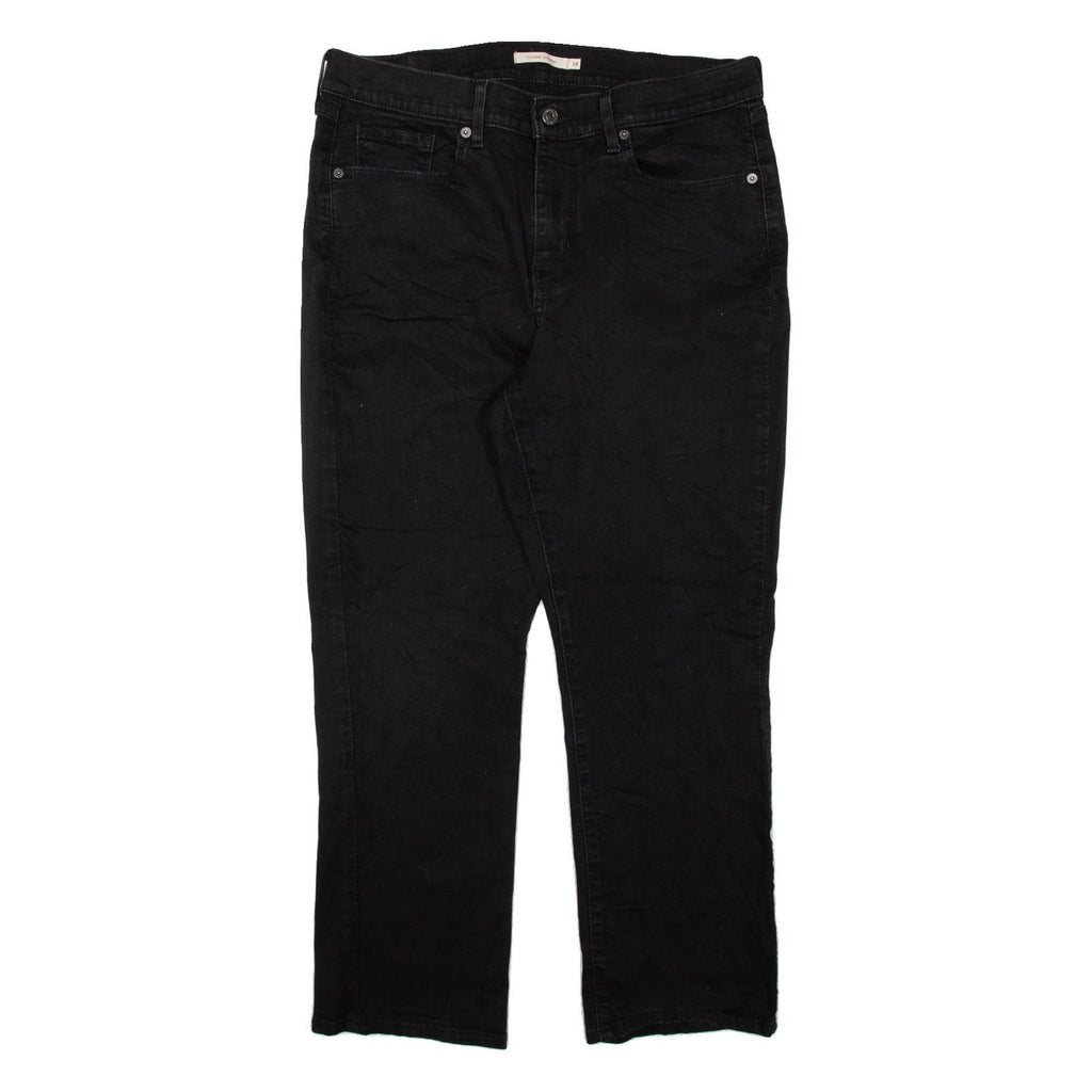 LEVI'S Womens Jeans Black Classic Straight W33 L25