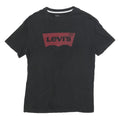 LEVI'S Mens Black Graphic T-Shirt M Short Sleeve Crew Neck Cotton Blend