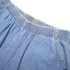Womens Blue Casual Cotton Blend Elastic Waist Shorts UK 10 W26 Relaxed Fit