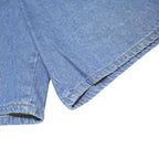 Womens Blue Casual Cotton Blend Elastic Waist Shorts UK 10 W26 Relaxed Fit