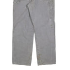 DICKIES Mens Cotton Blend Relaxed Grey Workwear Trousers W38 L32 Utility Zip