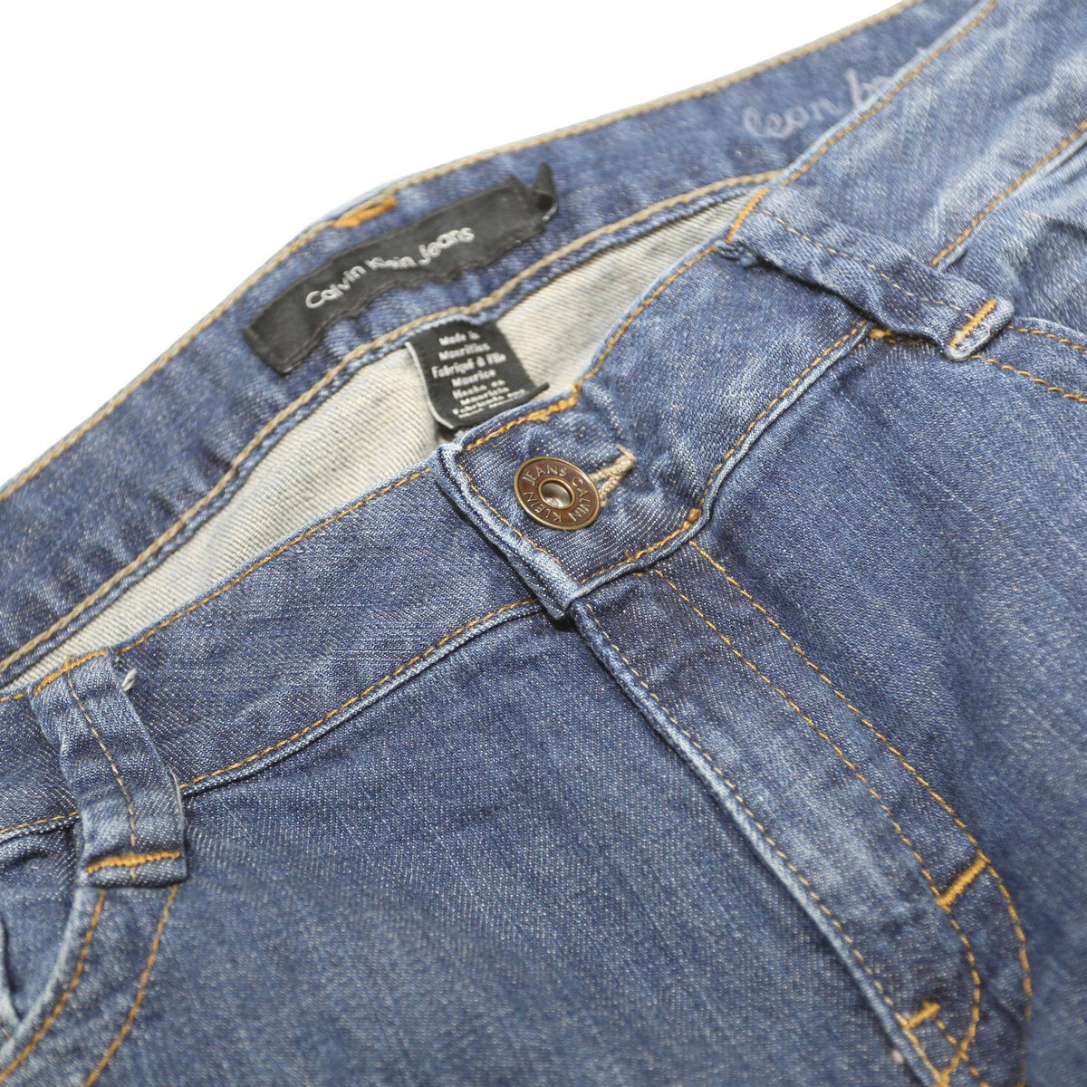 CALVIN KLEIN JEANS Womens Slim Blue Denim Medium Wash W34 L31 Stylish