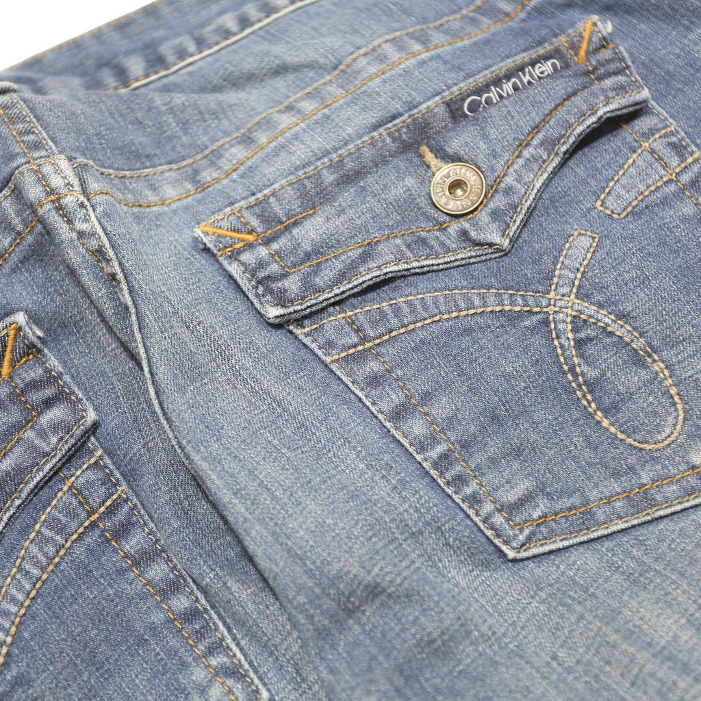 CALVIN KLEIN JEANS Womens Slim Blue Denim Medium Wash W34 L31 Stylish