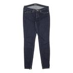 LEVI'S Womens Dark Blue Slim Skinny Denim Jeans W28 L30 Zipper Ankle Detail