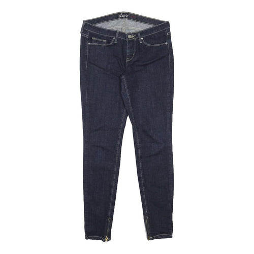 LEVI'S Womens Dark Blue Slim Skinny Denim Jeans W28 L30 Zipper Ankle Detail