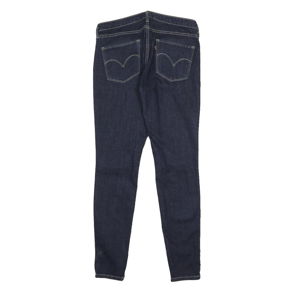 LEVI'S Womens Dark Blue Slim Skinny Denim Jeans W28 L30 Zipper Ankle Detail