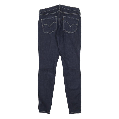 LEVI'S Womens Dark Blue Slim Skinny Denim Jeans W28 L30 Zipper Ankle Detail
