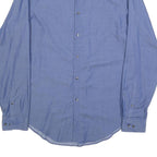 CALVIN KLEIN Mens Blue Shirt M Cotton Classic Formal Long Sleeve Button Closure