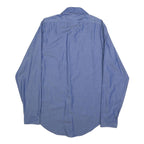 CALVIN KLEIN Mens Blue Shirt M Cotton Classic Formal Long Sleeve Button Closure
