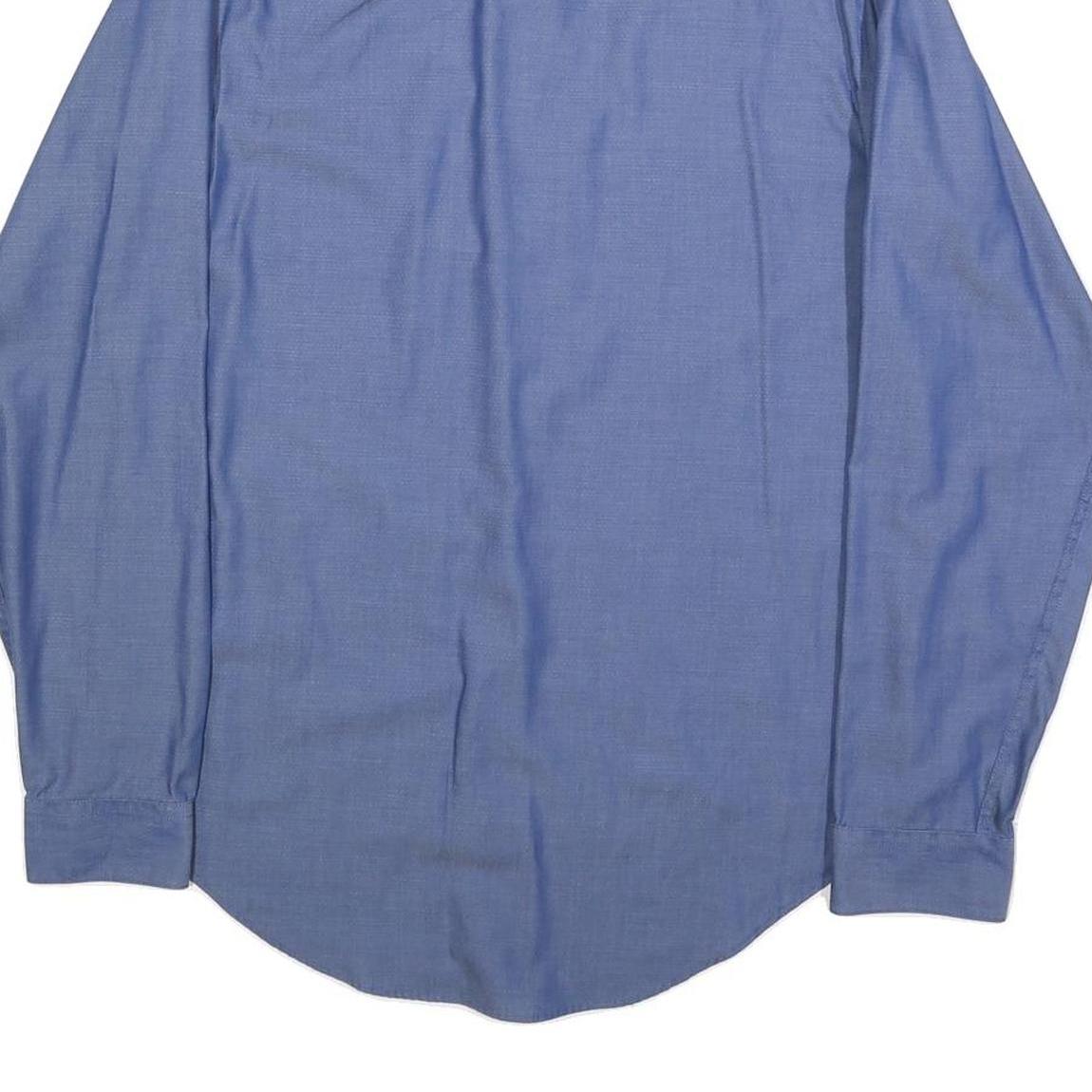 CALVIN KLEIN Mens Blue Shirt M Cotton Classic Formal Long Sleeve Button Closure